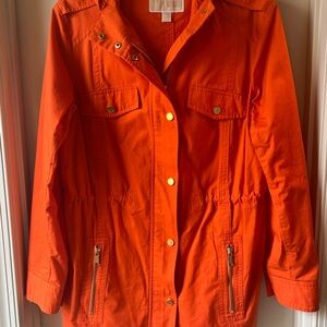 Michael Kors Orange Spring Hooded Jacket
